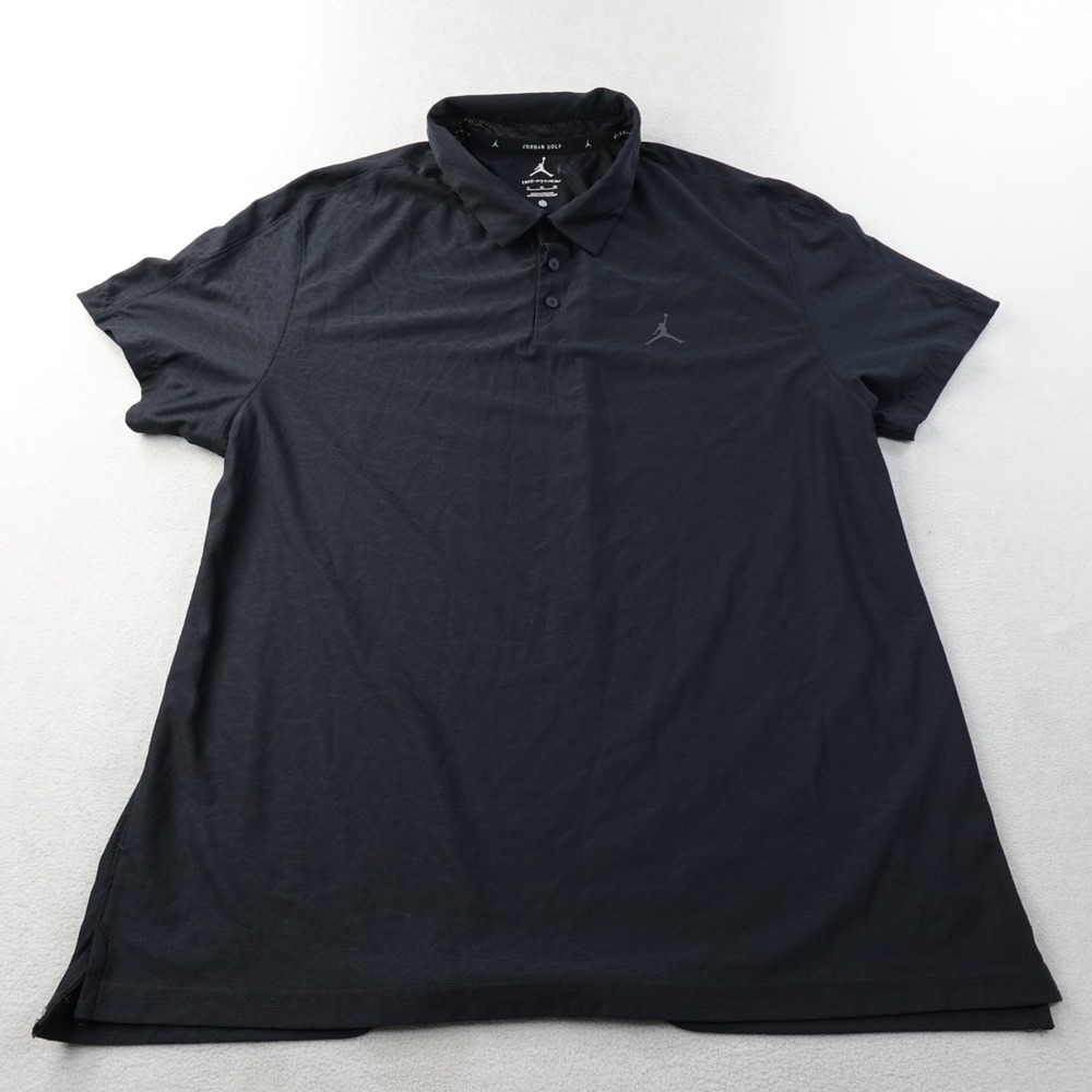 Nike Jordan Golf Polo Mens XL Black Dri-FIT ADV Performance Shirt FZ8140
